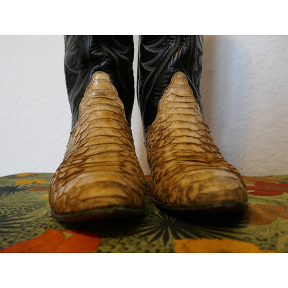 Tony Lama Black Label Womens Western Boots Style 62002 Python Size 5.5 Med - Picture 8 of 16